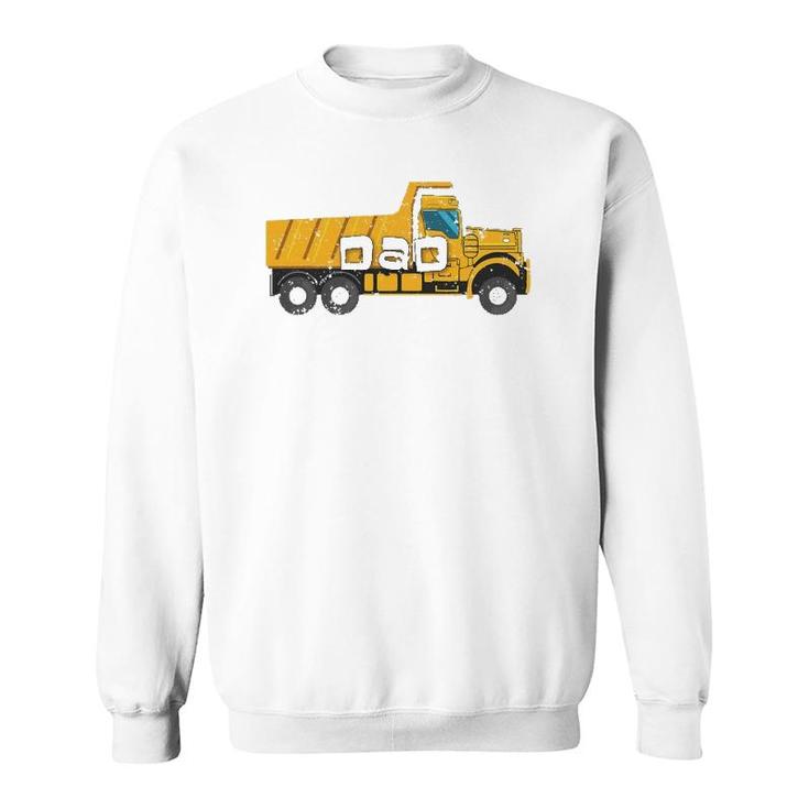 Best Dad  Yellow Construction Trucks Sweatshirt