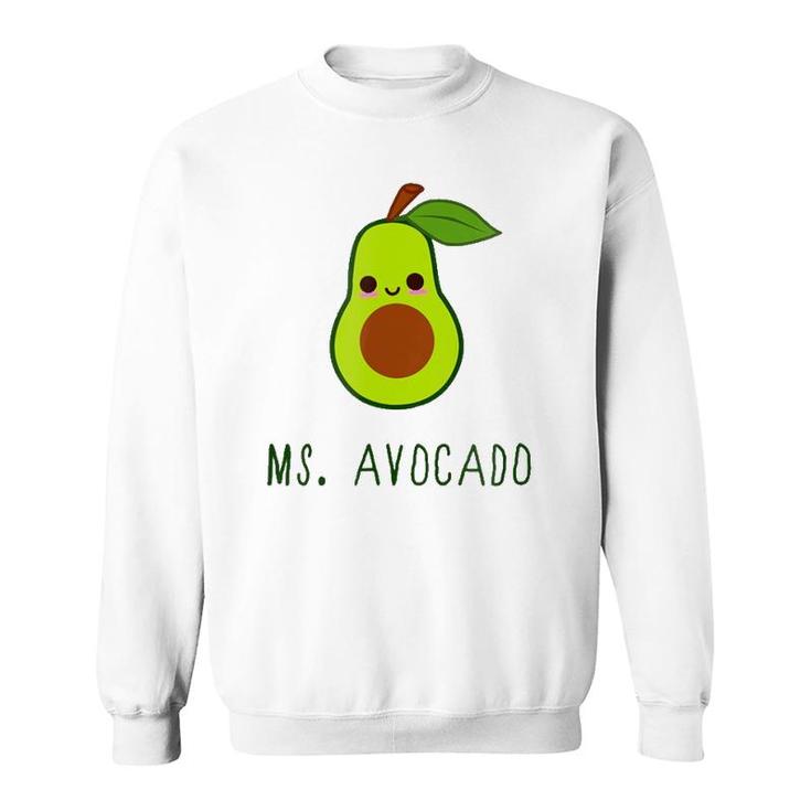 Best Gift For Avocado Lovers - Womens Ms Avocado Sweatshirt