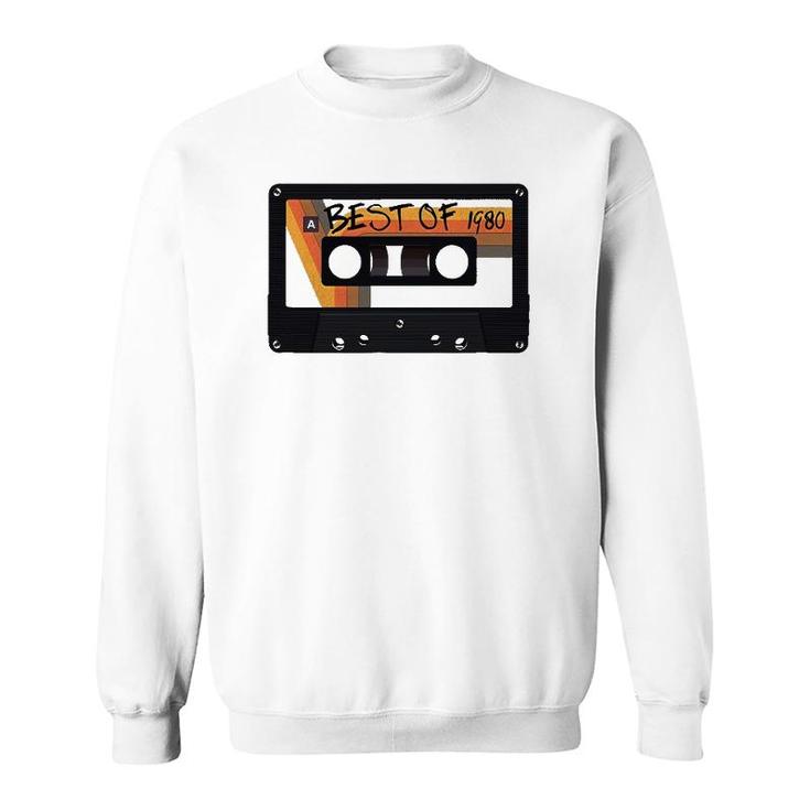 Best Of 1980 42Nd Birthday Cassette Tape Vintage Sweatshirt