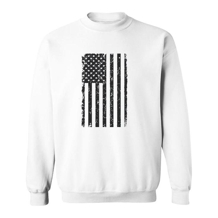 Big Black American Flag Sweatshirt