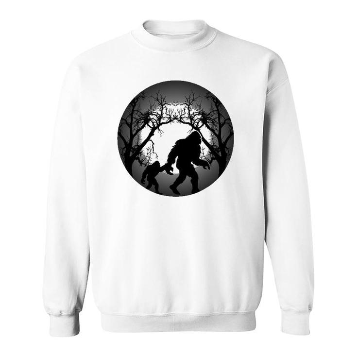 Bigfoot And His Son Wild Outdoor Yeti Father's Day Gift Sweatshirt