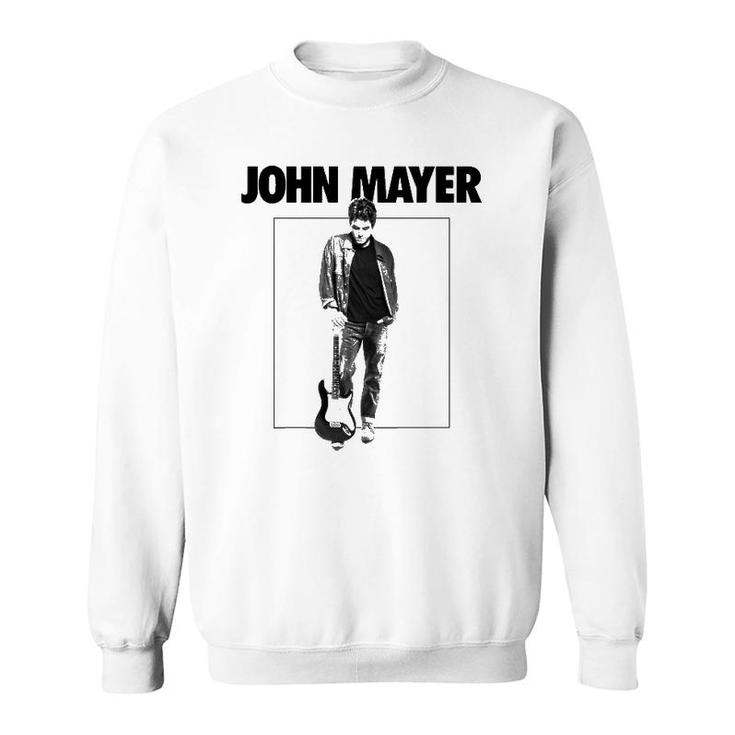 Black And White Johns Mayer Face Beautiful Design Art Music Sweatshirt