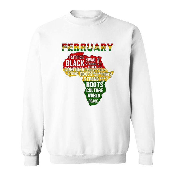 Black History Month African Map Colors Sweatshirt
