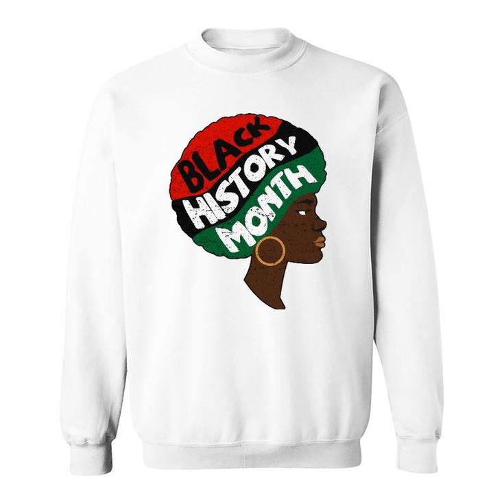Black History Month Proud Afro African Queen Freedom Sweatshirt