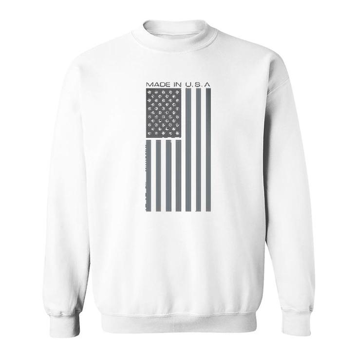 Black Made Usa Flag Subdued Sweatshirt