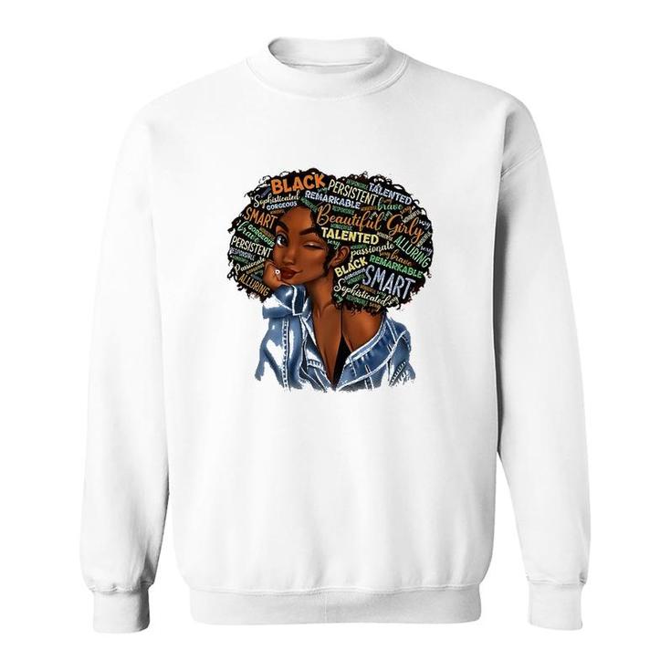 Black Smart Girls Afro Love Melanin African American Women Sweatshirt