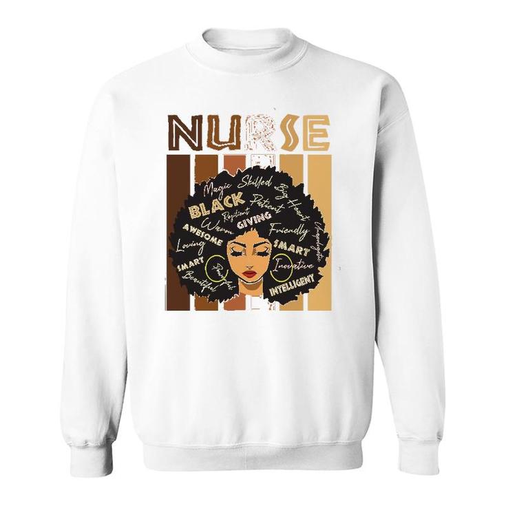 Black Strong Nurse Afro Love Melanin African American Women Sweatshirt