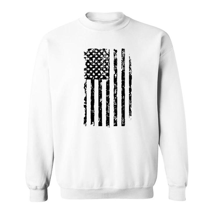 Black Usa Flag  United States Sweatshirt