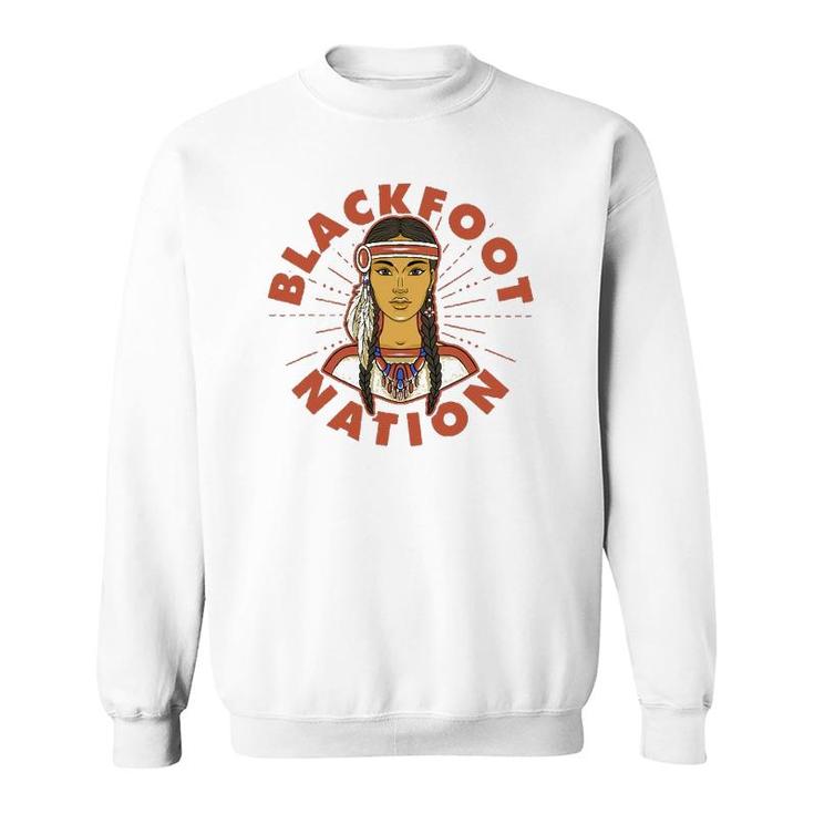 Blackfoot Nation Proud Native American Woman Blackfoot Tribe Sweatshirt