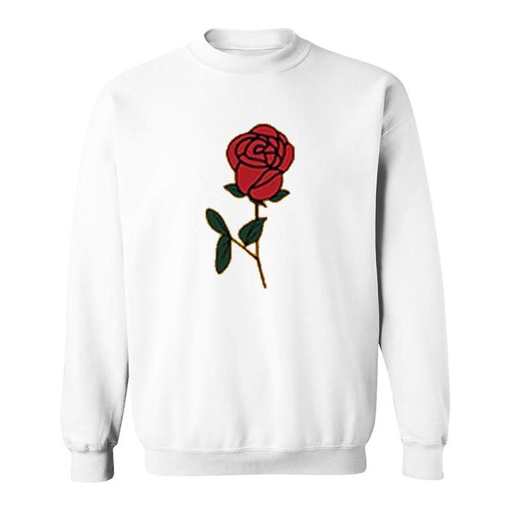 Blackmyth Cute Graphic Rose Sweatshirt