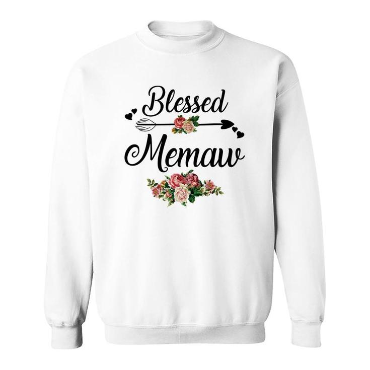 Blessed Memaw Flower Sweatshirt