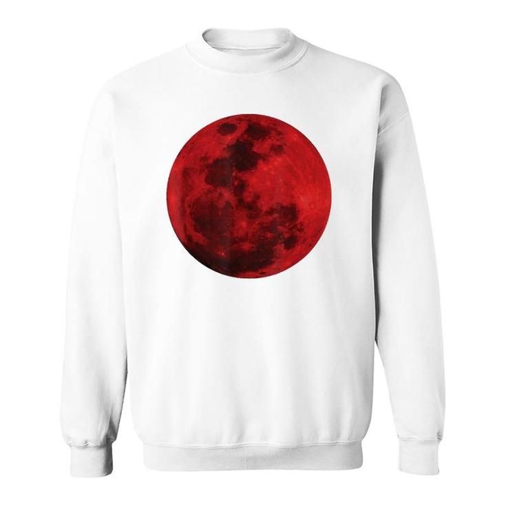 Blood Red Full Moon Space Gift Sweatshirt