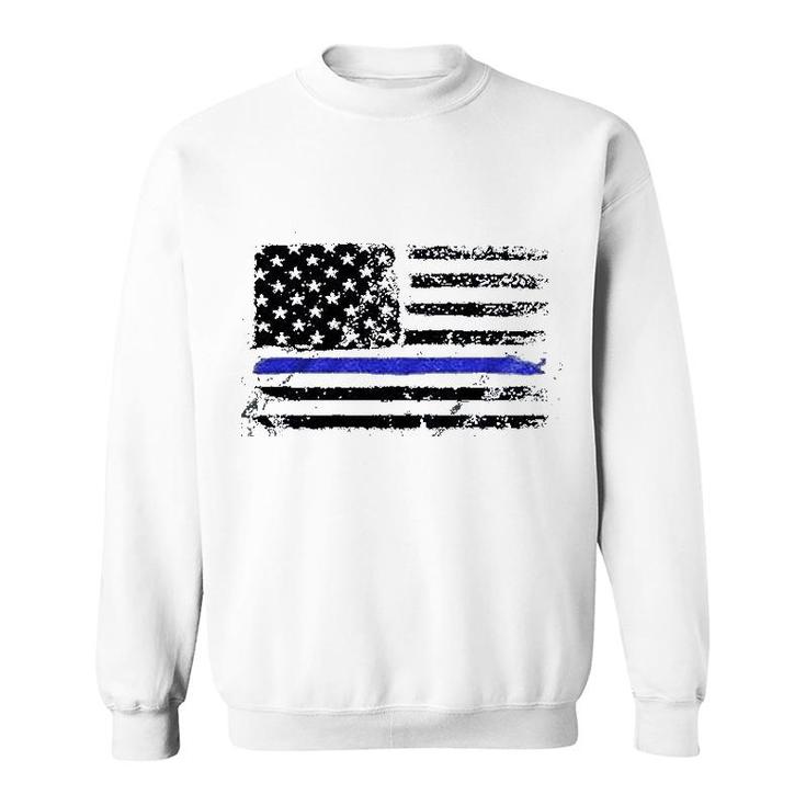 Blue American Flag Sweatshirt