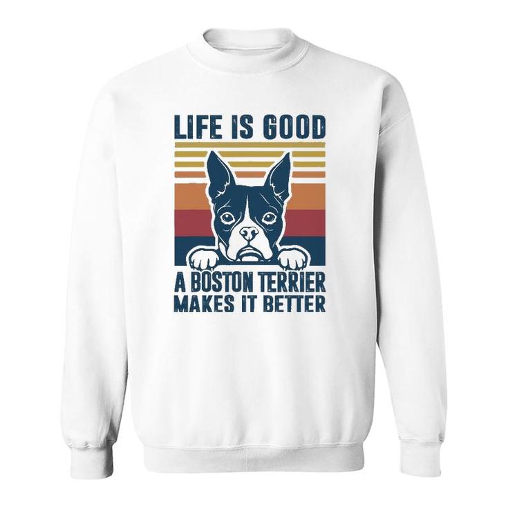 Boston Terrier Gifts For Women Men Boston Terrier Dad Mom Sweatshirt