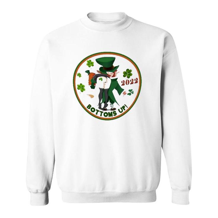 Bottoms Up Leprechaun St Patrick's Day Funny 2022 Ver2 Sweatshirt