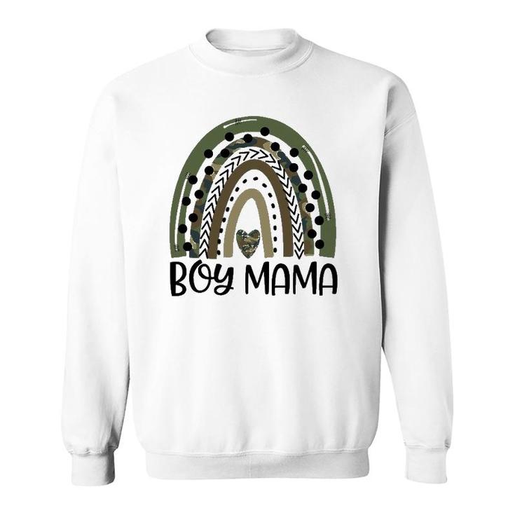 Boy Mom Rainbow Camo Leopard Funny Mom Mothers Day Gift Sweatshirt