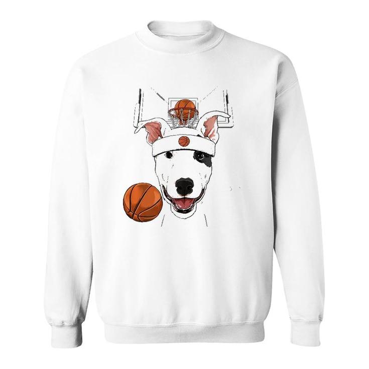 Bull Terrier Basketball Dog Lovers Basketball Player  Sweatshirt