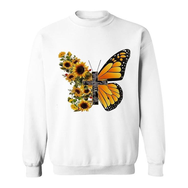 Butterfly Sunflower Sweatshirt