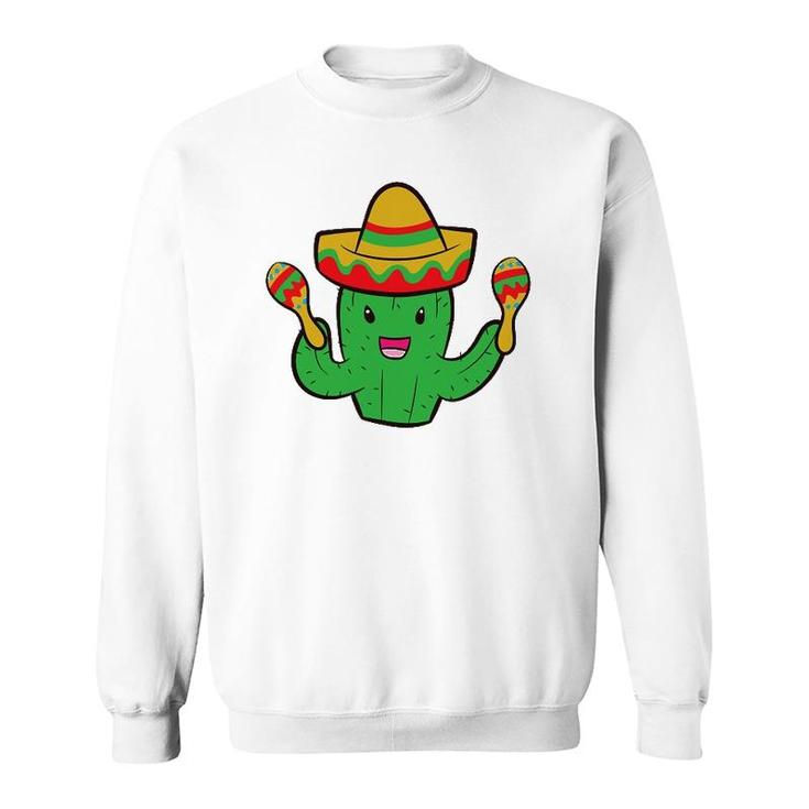 Cactus With Sombrero Cinco De Mayo Mexican Cactus Sweatshirt