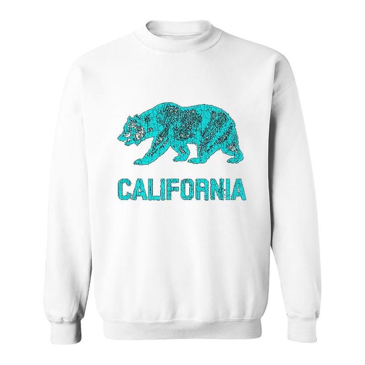California Republic Flag Distressed Bear Sweatshirt