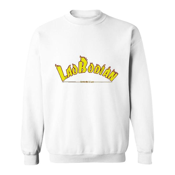 Cambodia Laos Flaming Text Laobodian Sweatshirt