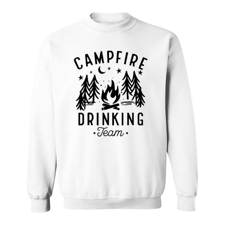 Campfire Drinking Team Happy Camper Funny Camping Gift Sweatshirt