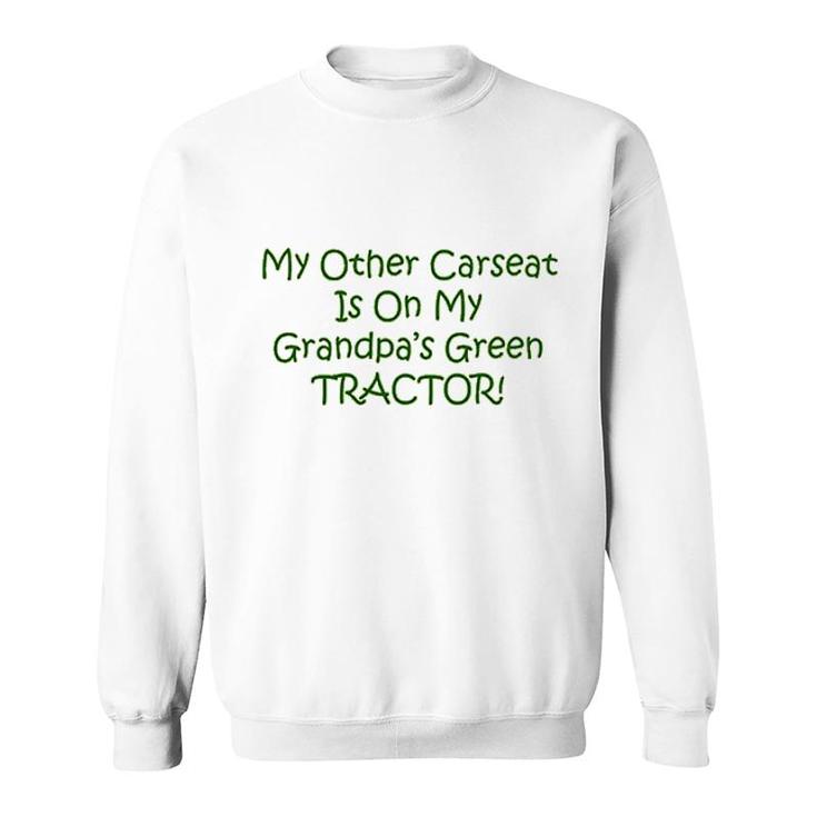 Carseat Grandpas Green Tractor Baby Sweatshirt