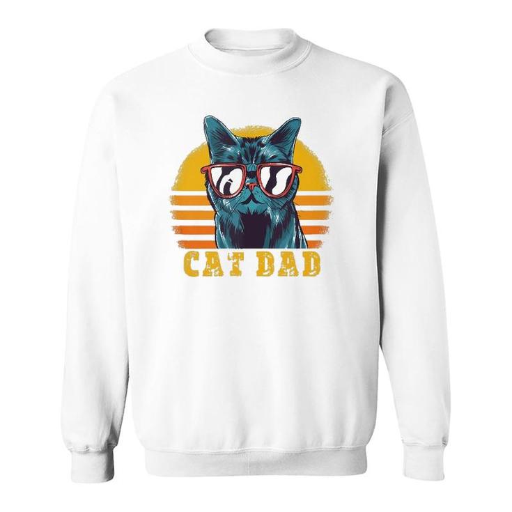 Cat Dad - Vintage Cat Sunglasses - Best Cat Dad Sweatshirt