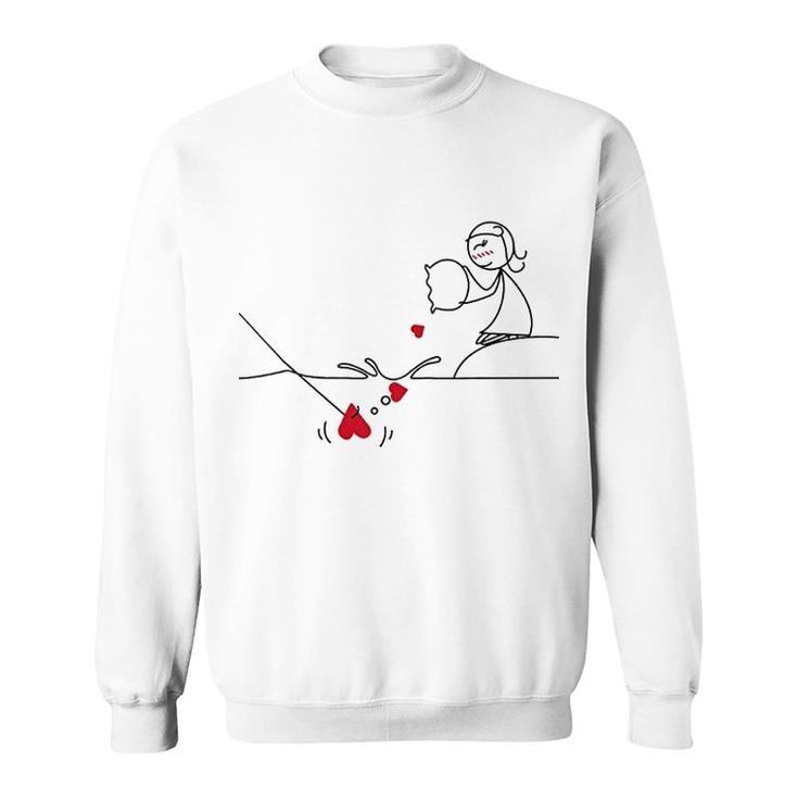 Catch My Heart Couples Funny Sweatshirt