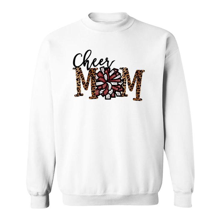 Cheer Mom Cheerleader Mother's Day Leopard Print Sweatshirt