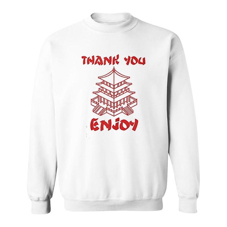 Chinese Food Take Out Box Thank You Enjoy House Cute Red Sweatshirt