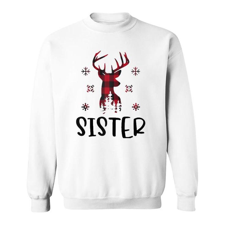 Christmas Family Clothing Deer Sister Raglan Baseball Tee Sweatshirt