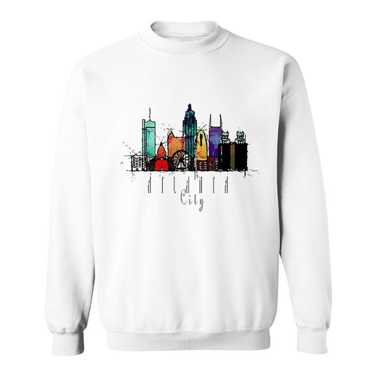City Of Atlanta Ga Watercolor Sweatshirt