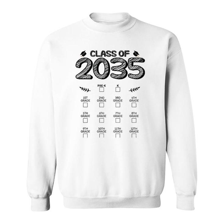 Class Of 2035 Graduation First Day Of School Grow With Me Sweatshirt