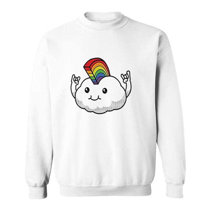 Cloud Rainbow Mohawk Gay Pride Sweatshirt