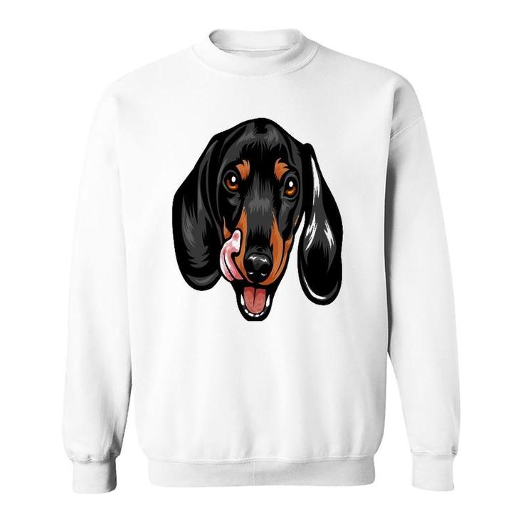Cool Dachshund Dog Face Gift Sweatshirt
