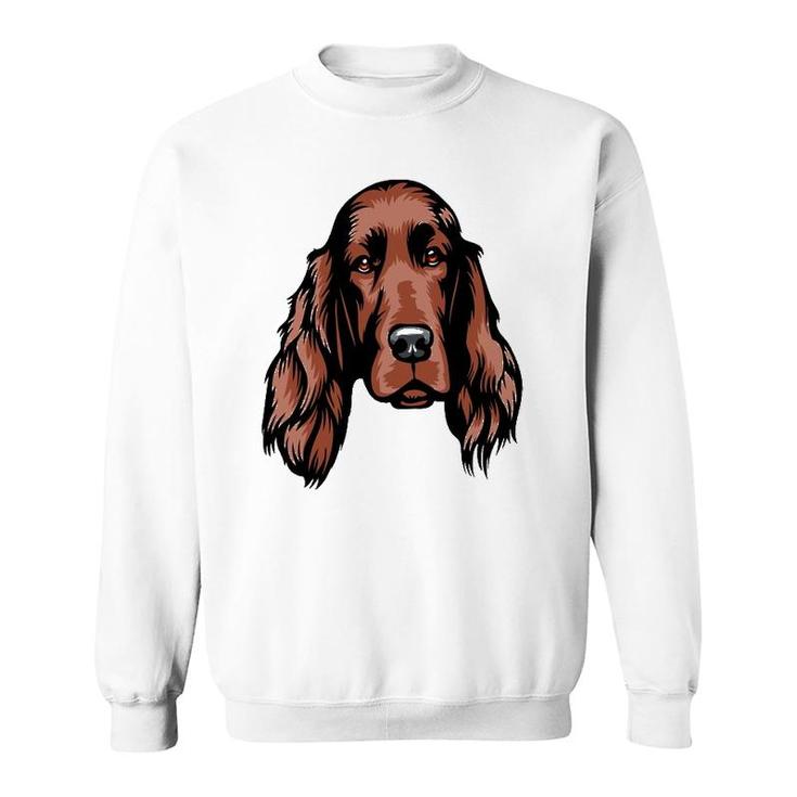 Cool Irish Setter Face Dog Sweatshirt