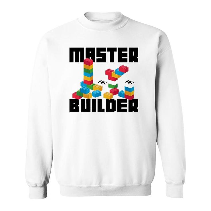Cool Master Builder Funny Building Blocks Gift Men Women  Sweatshirt