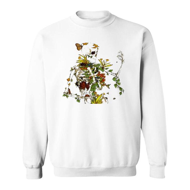 Cool Skeleton Plant Nature Sweatshirt