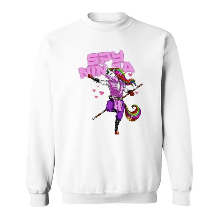 Cool Spy Gaming Ninjas Gamer Unicorn Ninja Boy Girl Day Kids Sweatshirt