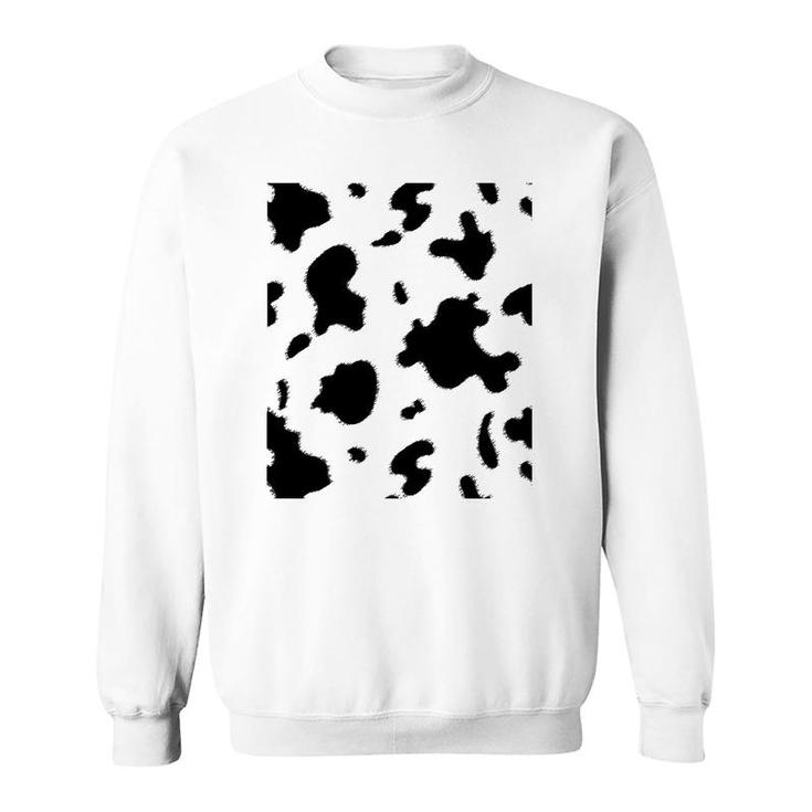Cow Print Pattern Animal Funny Cute Halloween Costume Sweatshirt