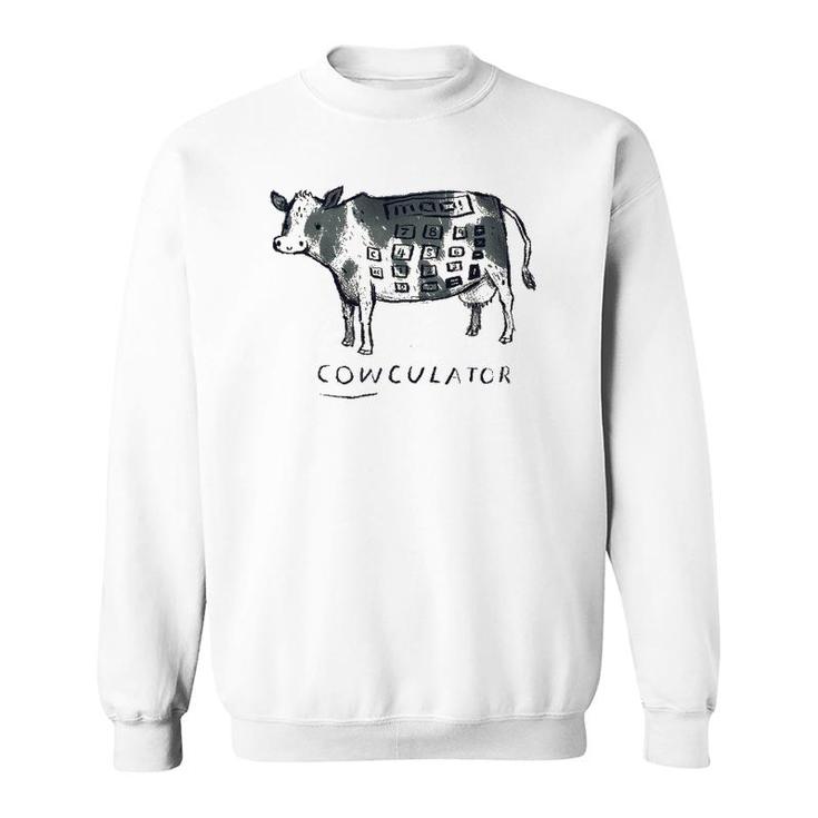 Cowculator Cow Cow Pun  Calculator Sweatshirt