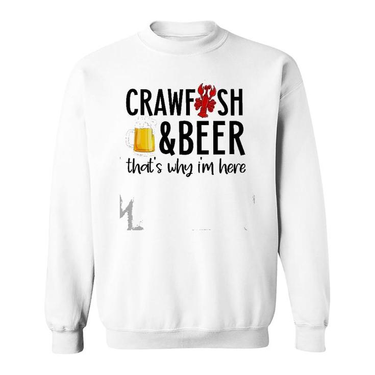 Crawfish And Beer Crawfish Boil Funny Cajun Lobster Party Sweatshirt