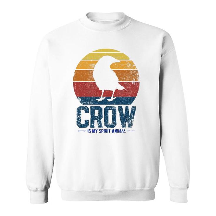 Crow Birder Birdwatching Vintage Gift Sweatshirt