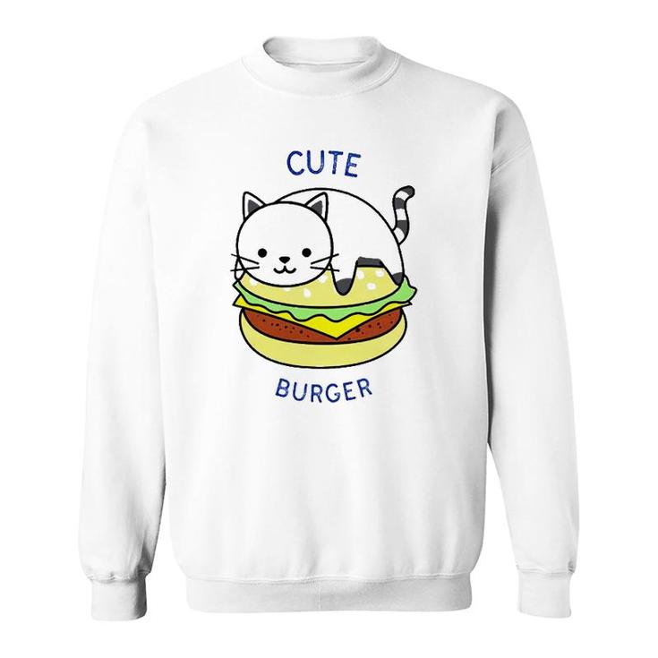 Cute Cat Burger Cheeseburgers T Sweatshirt