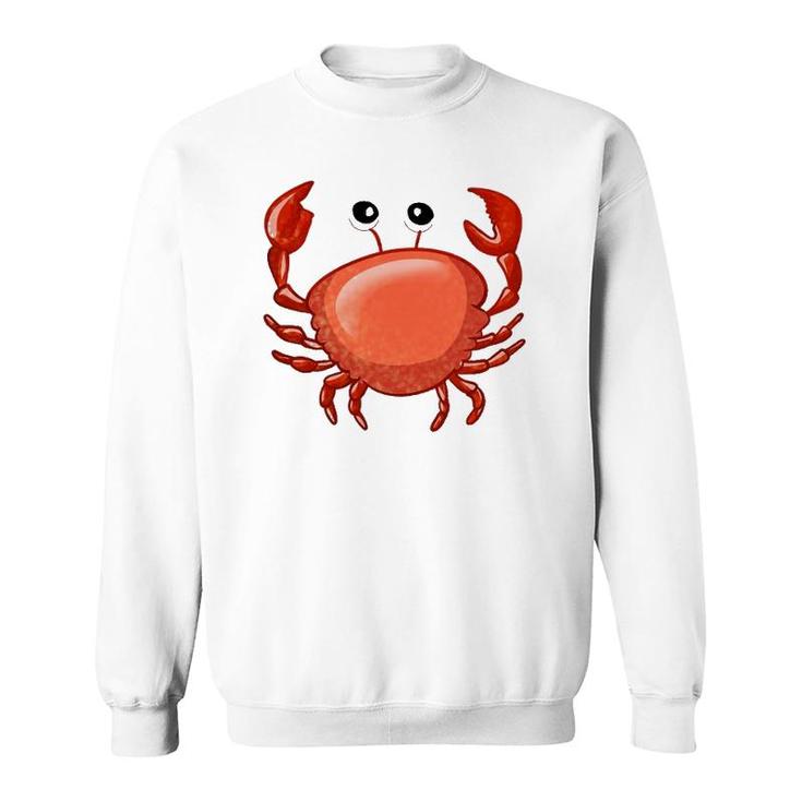 Cute Crab For Kids Ocean Animal Sea Creature Funny Crabs Sweatshirt