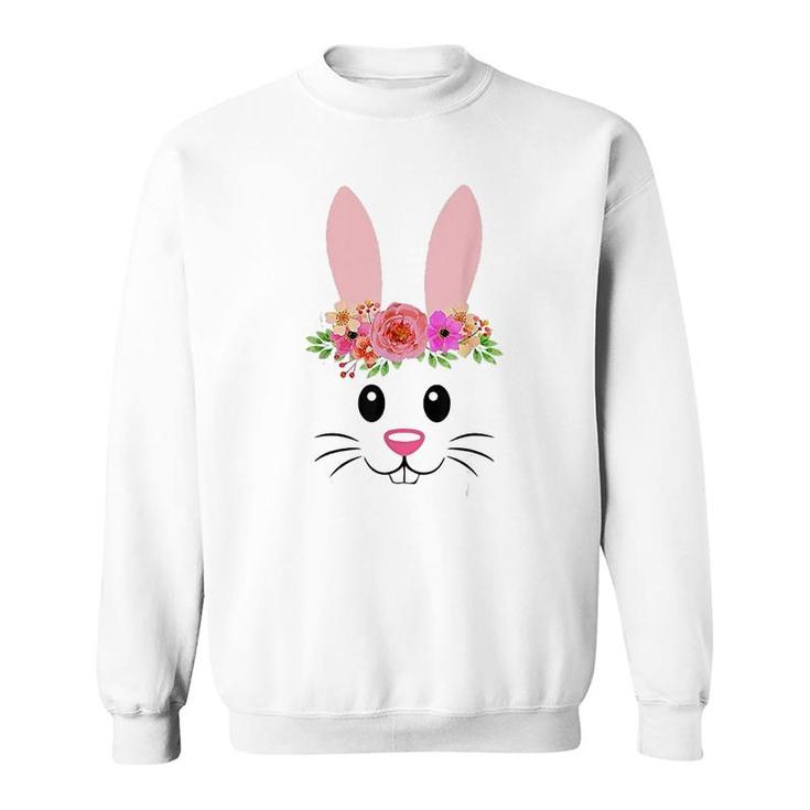 Cute Easter Bunny Face Sweatshirt