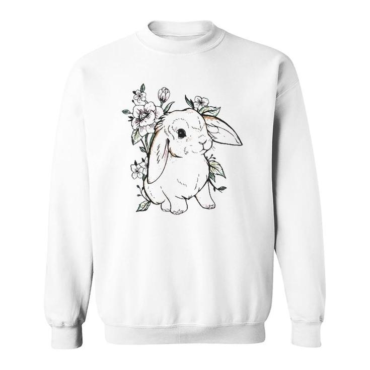 Cute Flower Rabbit - Bunny Lover Sweatshirt