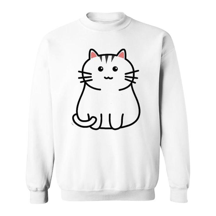 Cute Gray Tabby Cat Feline Companion Tabby Cats Sweatshirt