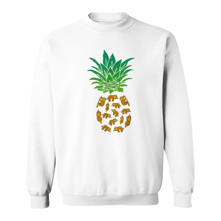 Cute Pineapple Sloth Sloth Lovers Gift Sweatshirt